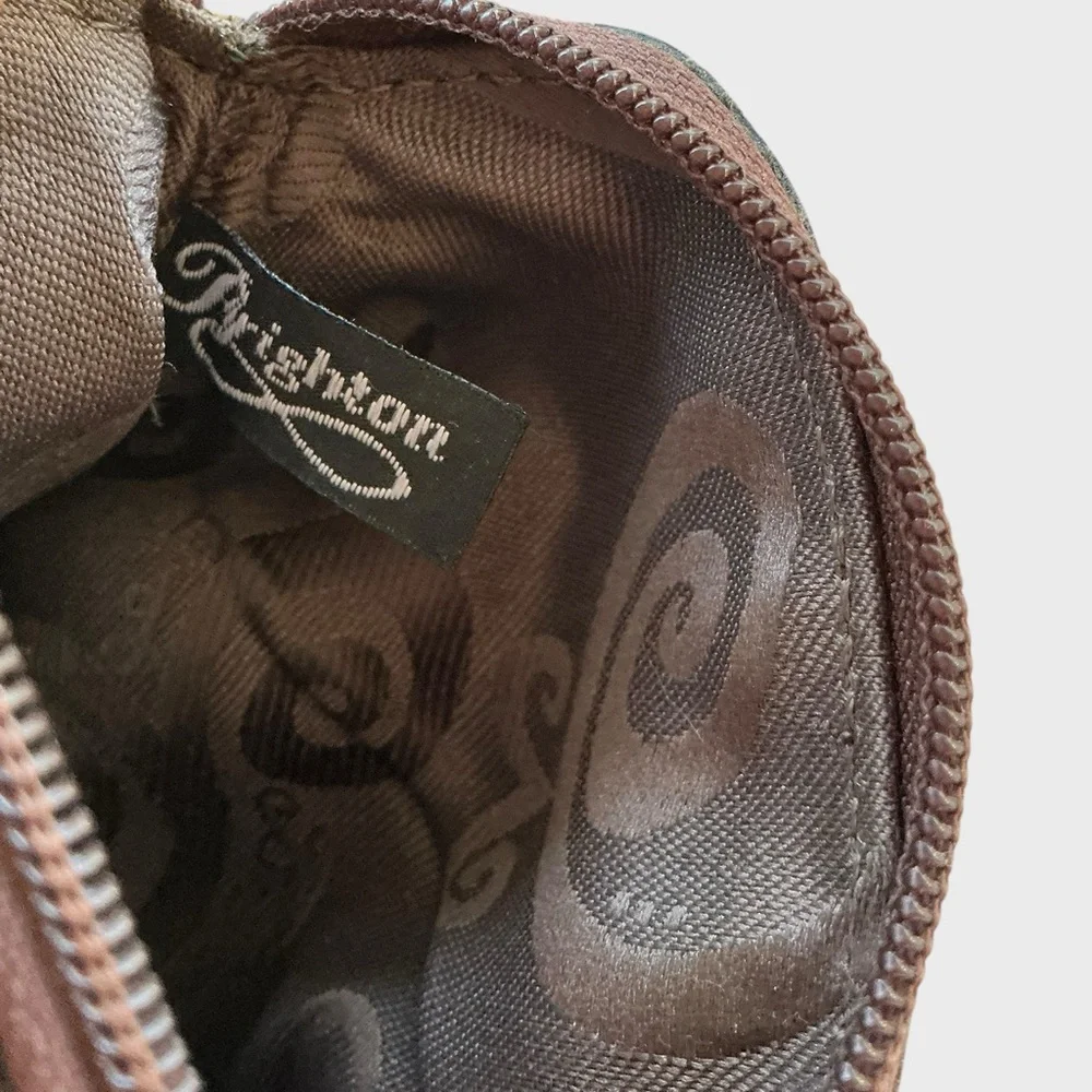 Brighton Chocolate Brown Patent Croc Embossed Coin Purse Wallet